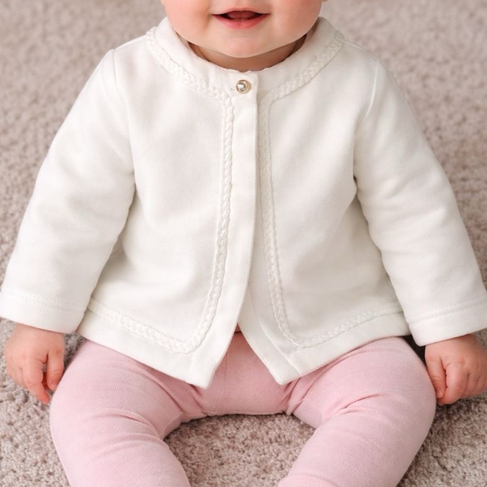 Chloé Baby White Button Up Jacket